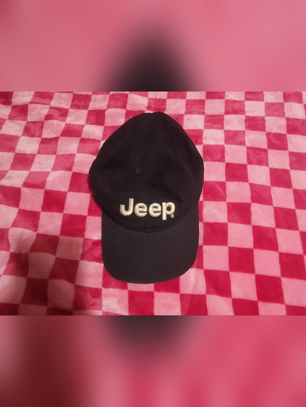 Jeep Black Cap with White Logo Embroidery
